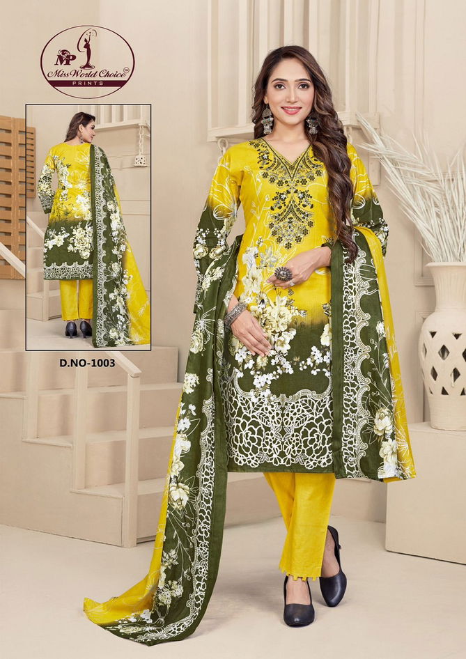 Mehnoor Vol 1 By Miss World Lawn Cotton Dress Material Wholesale Market In Surat